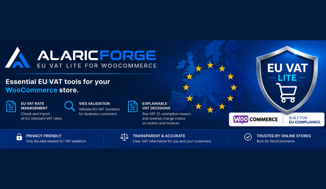 Streamline Your Store with AlaricForge EU VAT & OSS WooCommerce Manager